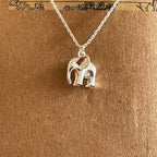 Sterling Silver Elephant Pendant Necklace 18"