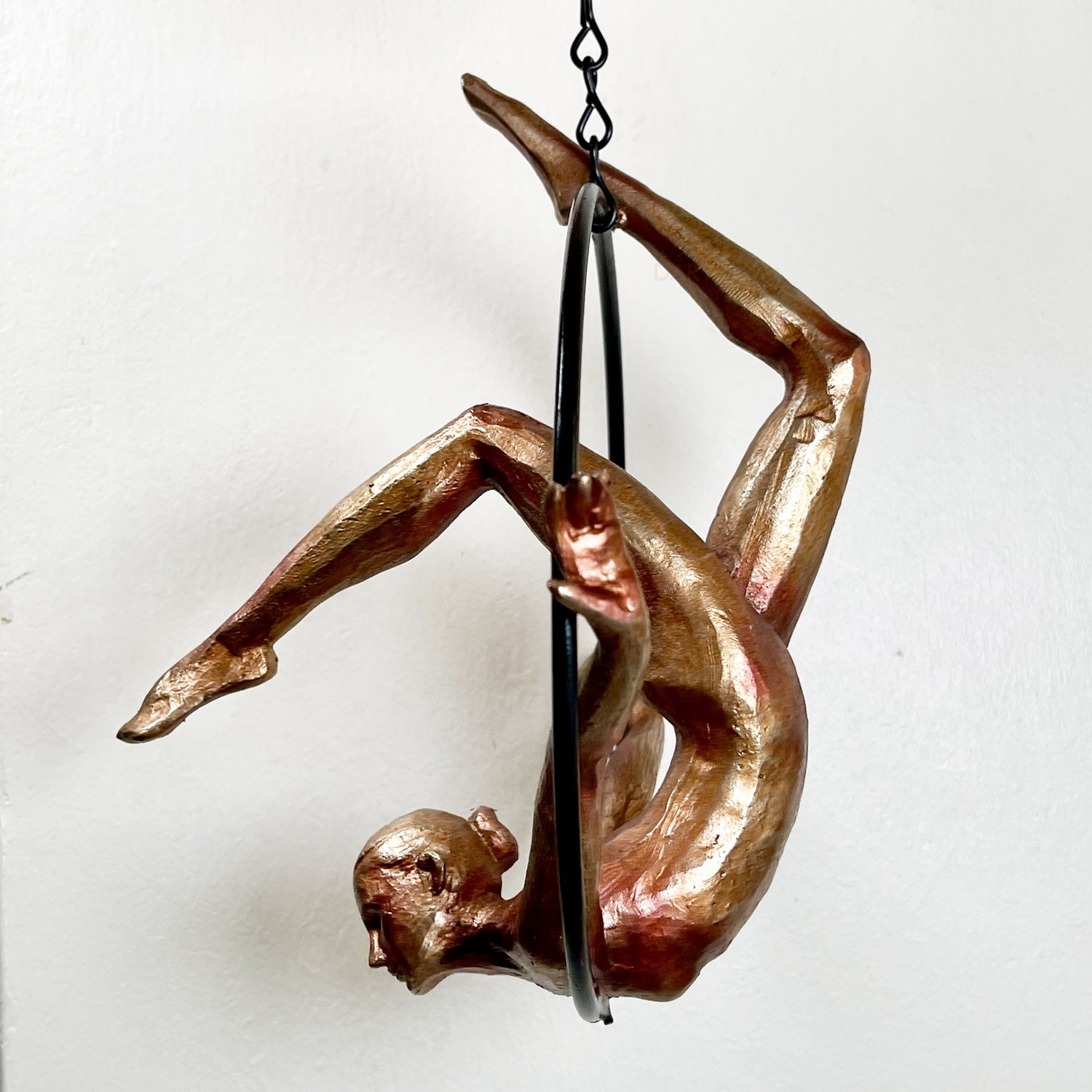 Hanging Bronze Acrobat Woman Figure