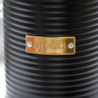 Black Ribbed Utensil Pot