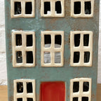 Large Grey House Tealight Holder