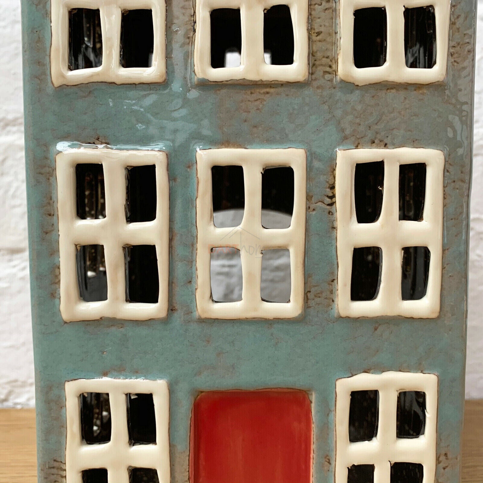 Large Grey House Tealight Holder