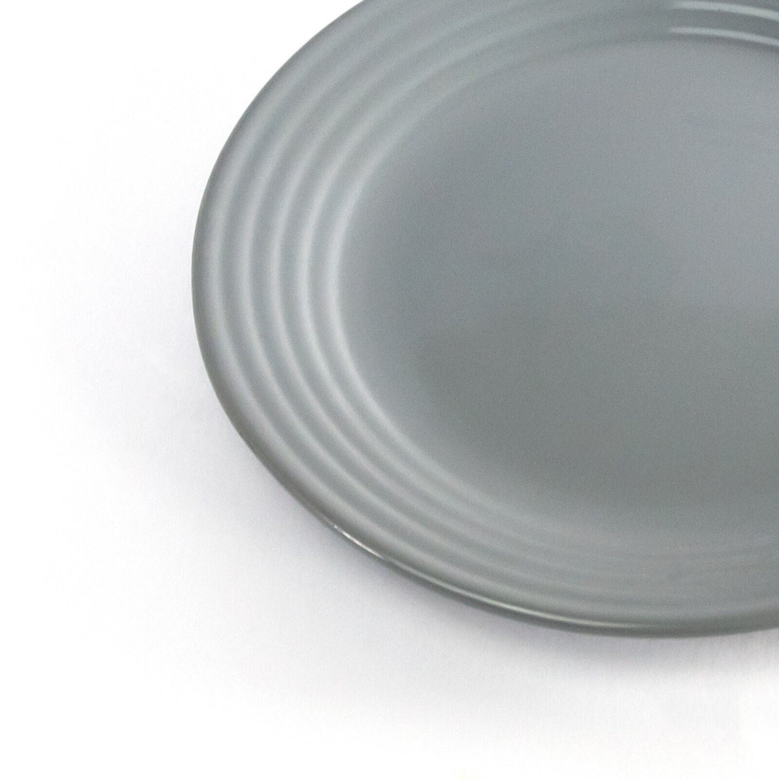 Set Of 4 Grey Ribbed Side Plates