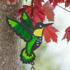 Stained Glass Effect Hummingbird Wind Chime