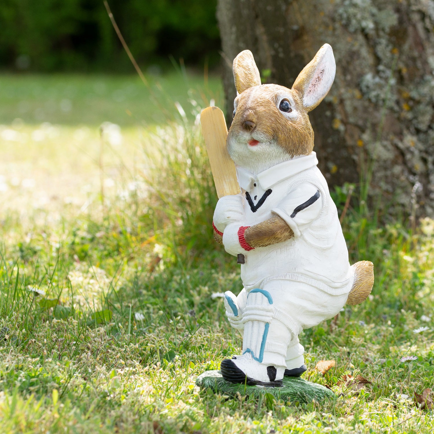 Rabbit Cricket Player Ornament