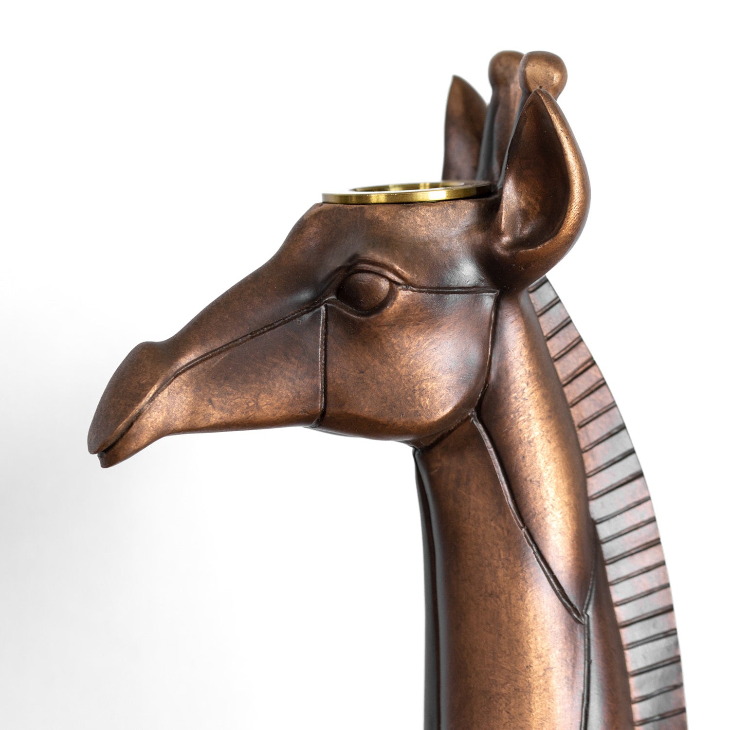 Bronze Giraffe Candlestick Holder