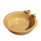 Speckled Brown Reactive Glaze Bird Bath