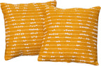 Set of 2 Mustard Diamond Textured Cushions