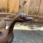 Gartenfigur Ente aus Gusseisen, 15 cm