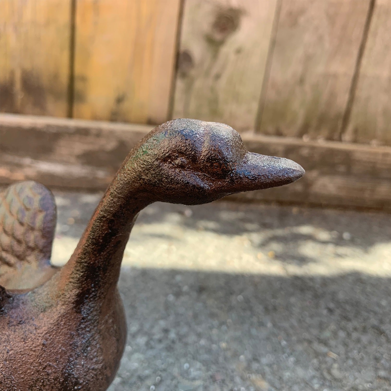 Gartenfigur Ente aus Gusseisen, 15 cm