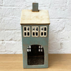 Large Grey House Tealight Holder