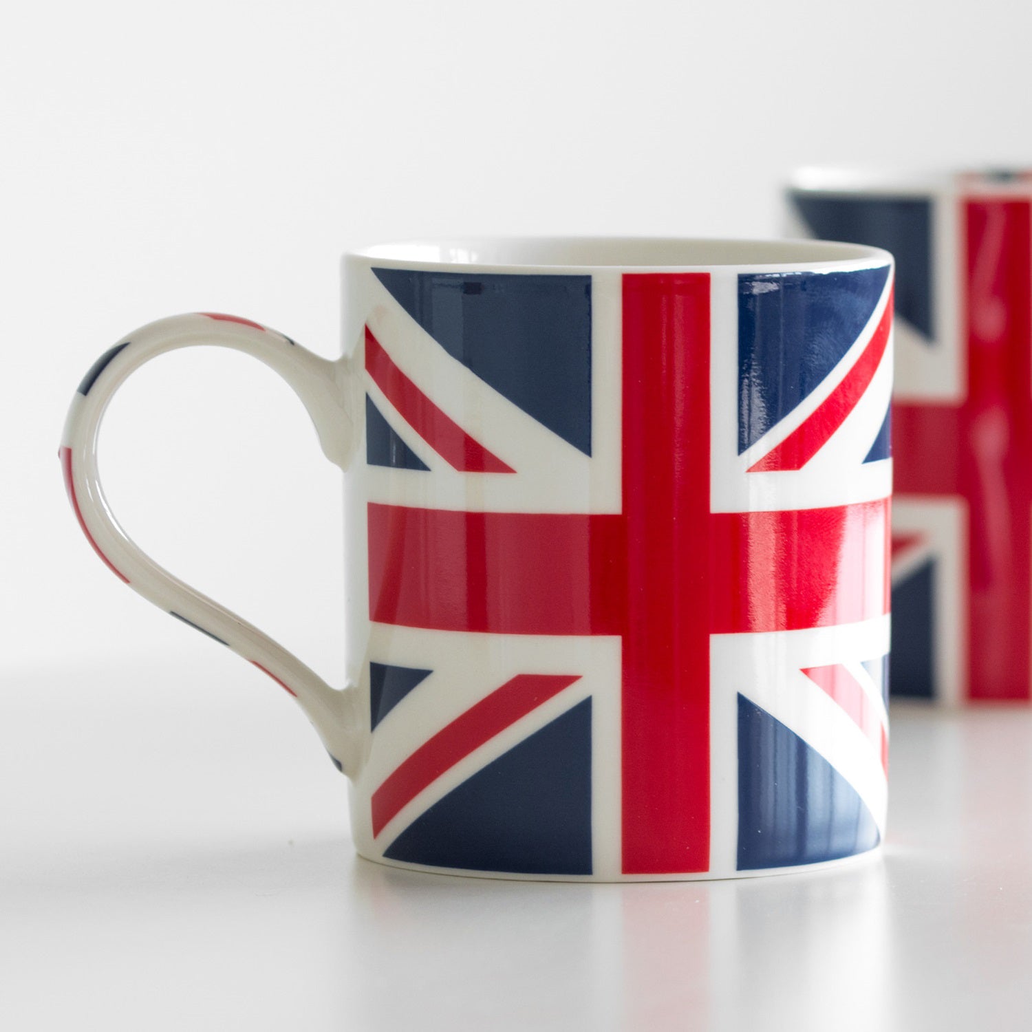 Set Of 4 Union Jack Flag Mugs