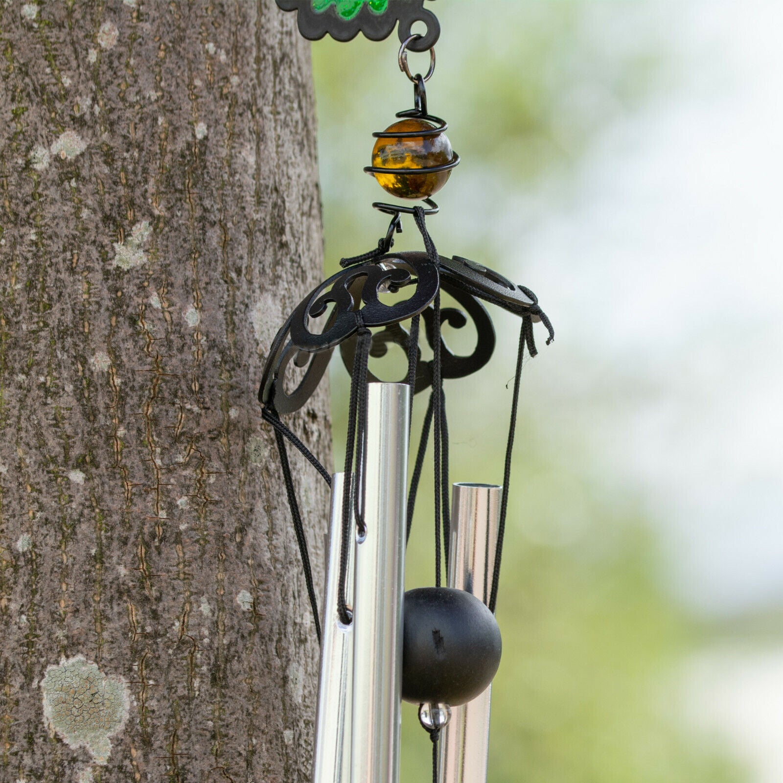 Stained Glass Effect Hummingbird Wind Chime