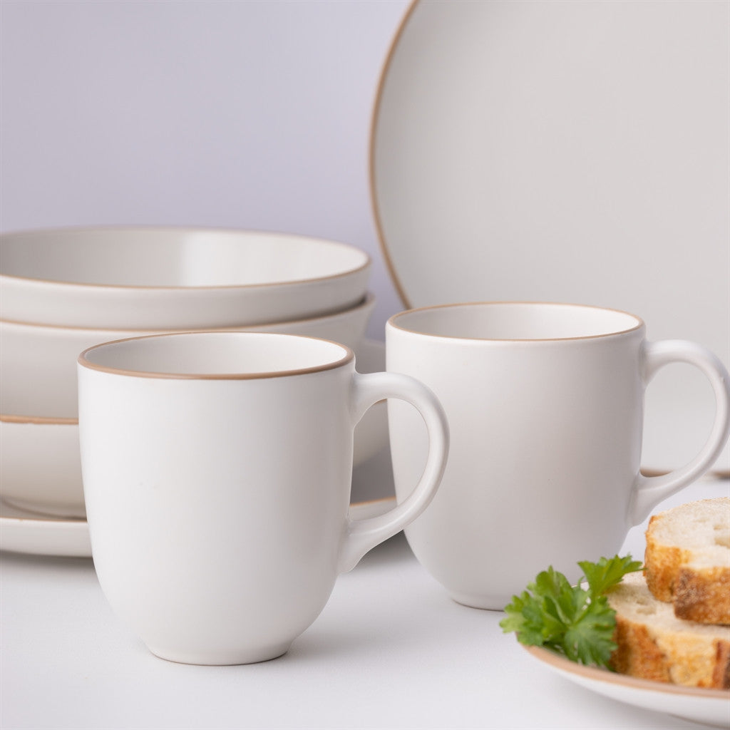 Set of 4 Cream Mason Cash 450ml Coffee Mugs