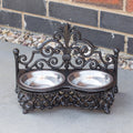 Cast Iron Raised Duo Dog Bowls