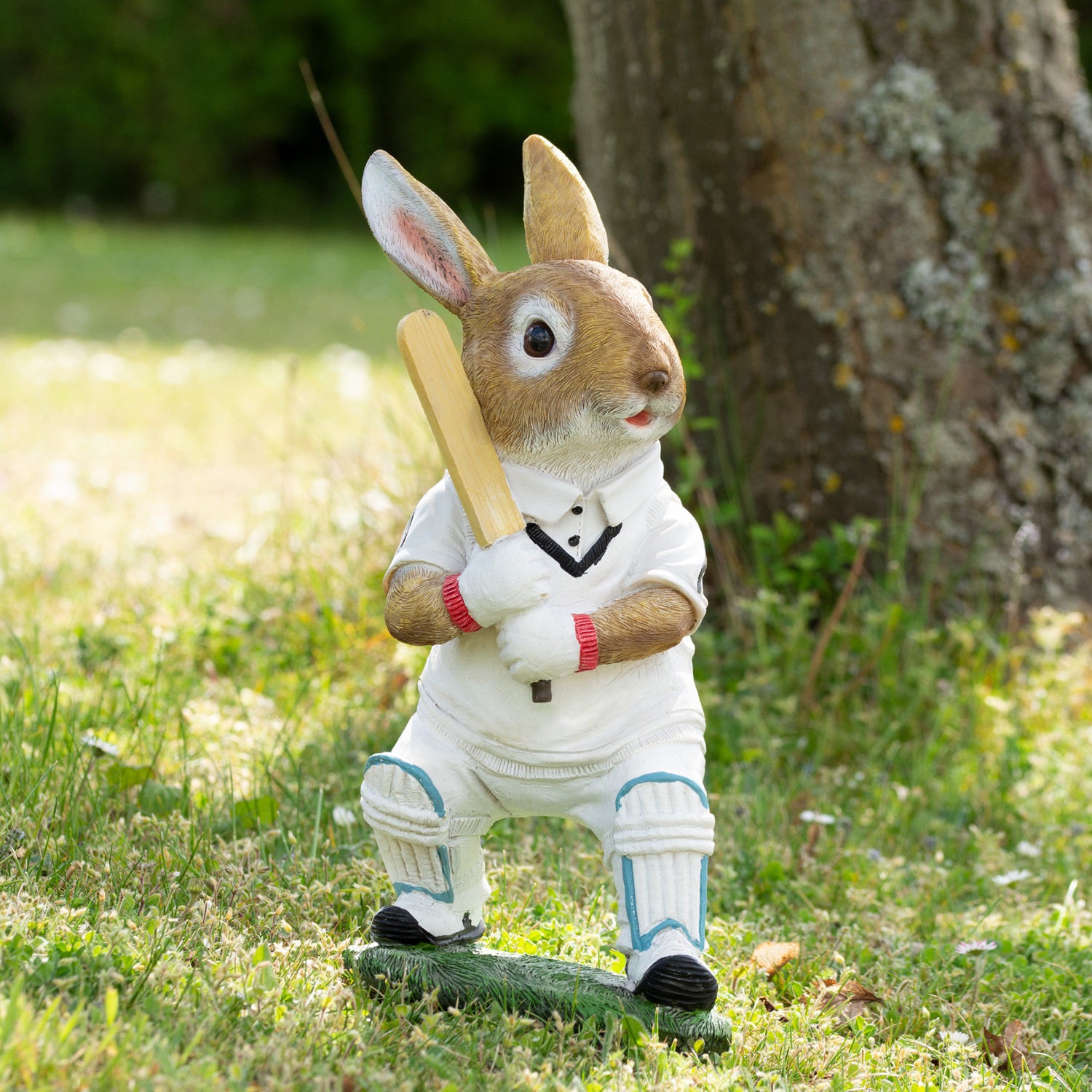 Rabbit Cricket Player Ornament