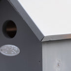 Grey And Silver Metal Roof Bird House