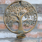 Gold Tree of Life Wall Candle Holder