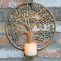 Gold Tree of Life Wall Candle Holder