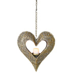 Gold Moroccan Heart Wall Candle Holder