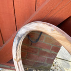 Wooden Love Heart Garden Mirror