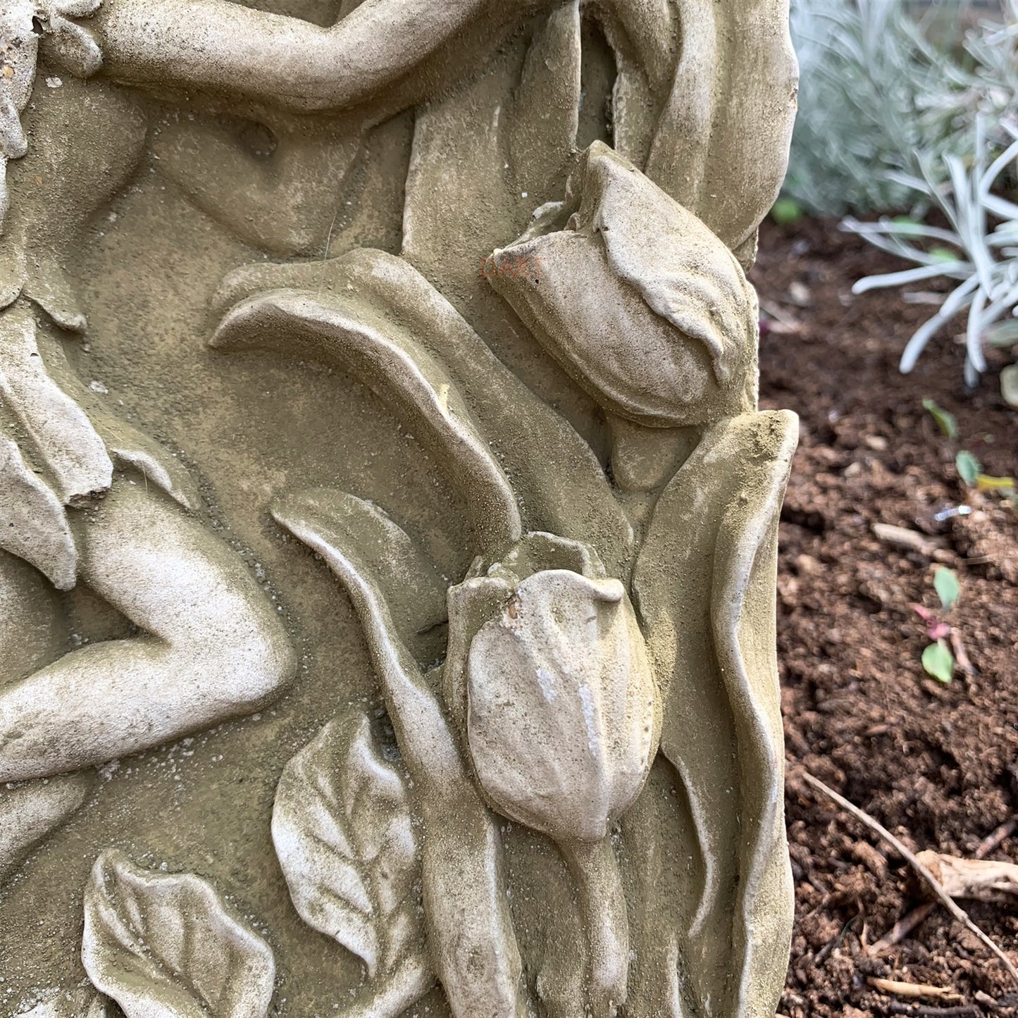 Stone Flower Fairy Garden Wall Plaque