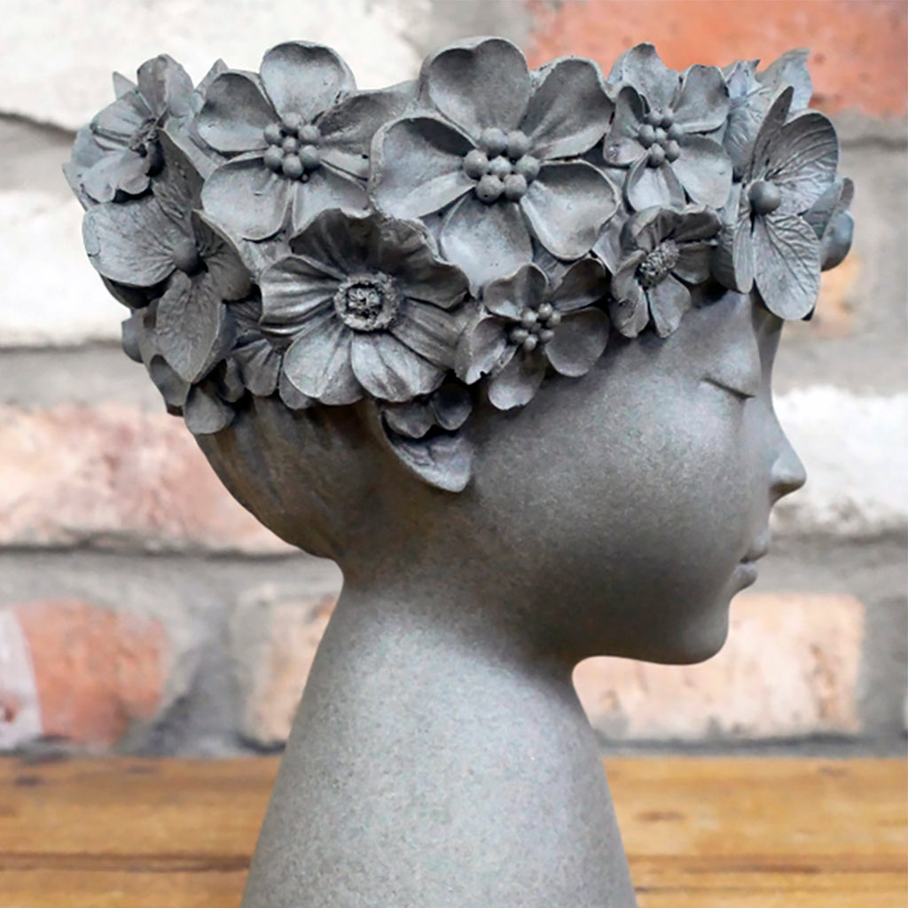 Floral Lady Head Planter