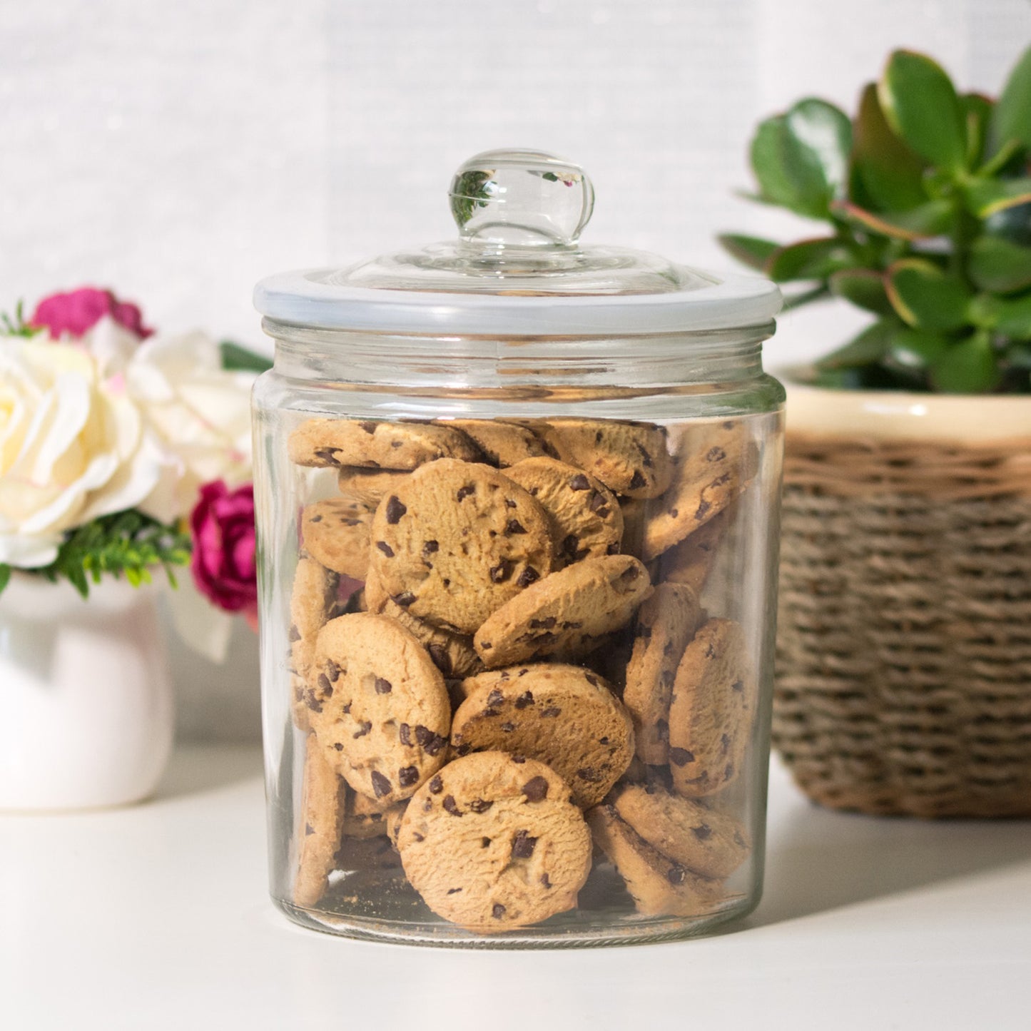2 Litre Glass Biscuit Jar