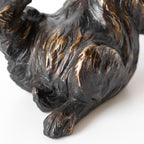 Bronze Rabbit And Bird Ornament