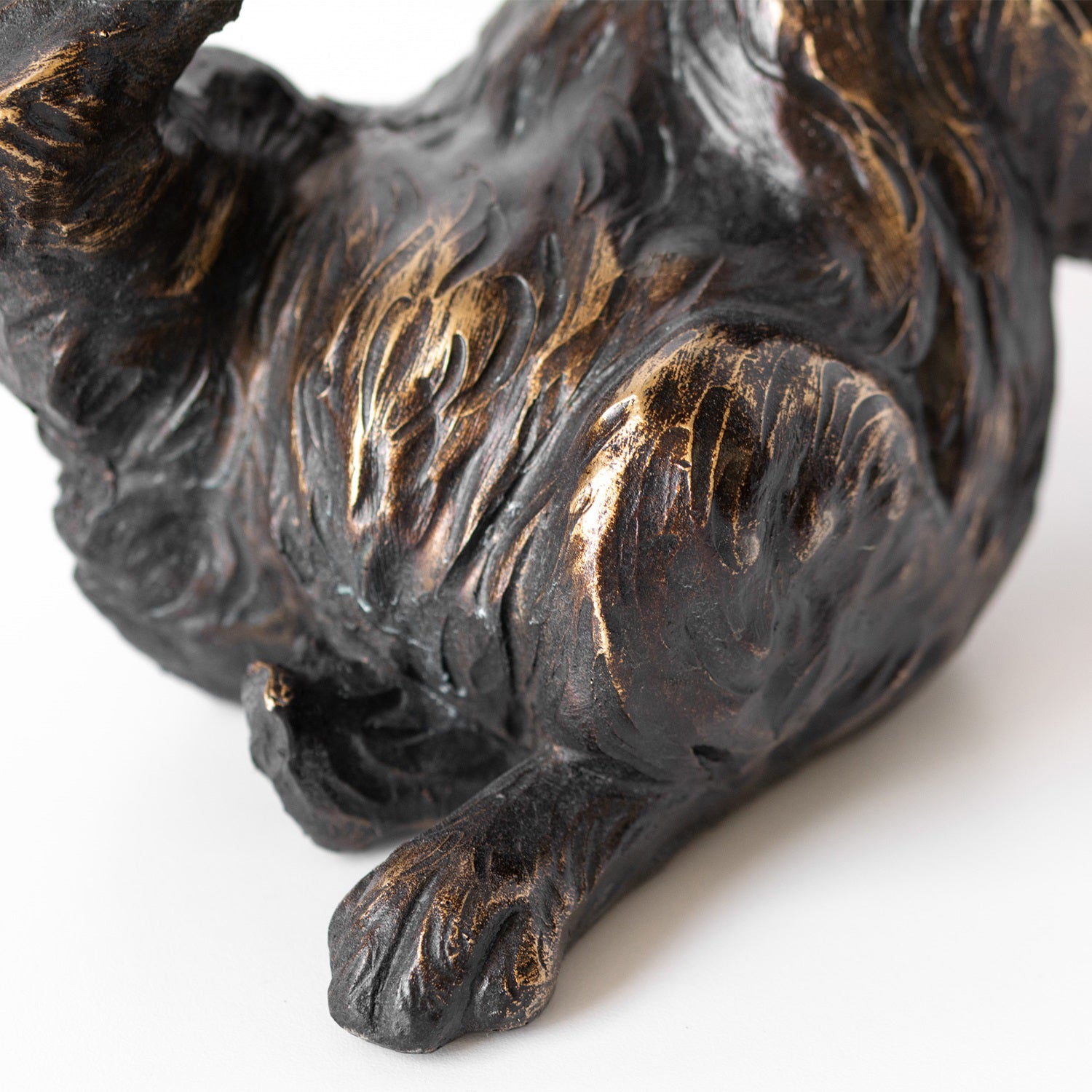 Bronze Rabbit And Bird Ornament