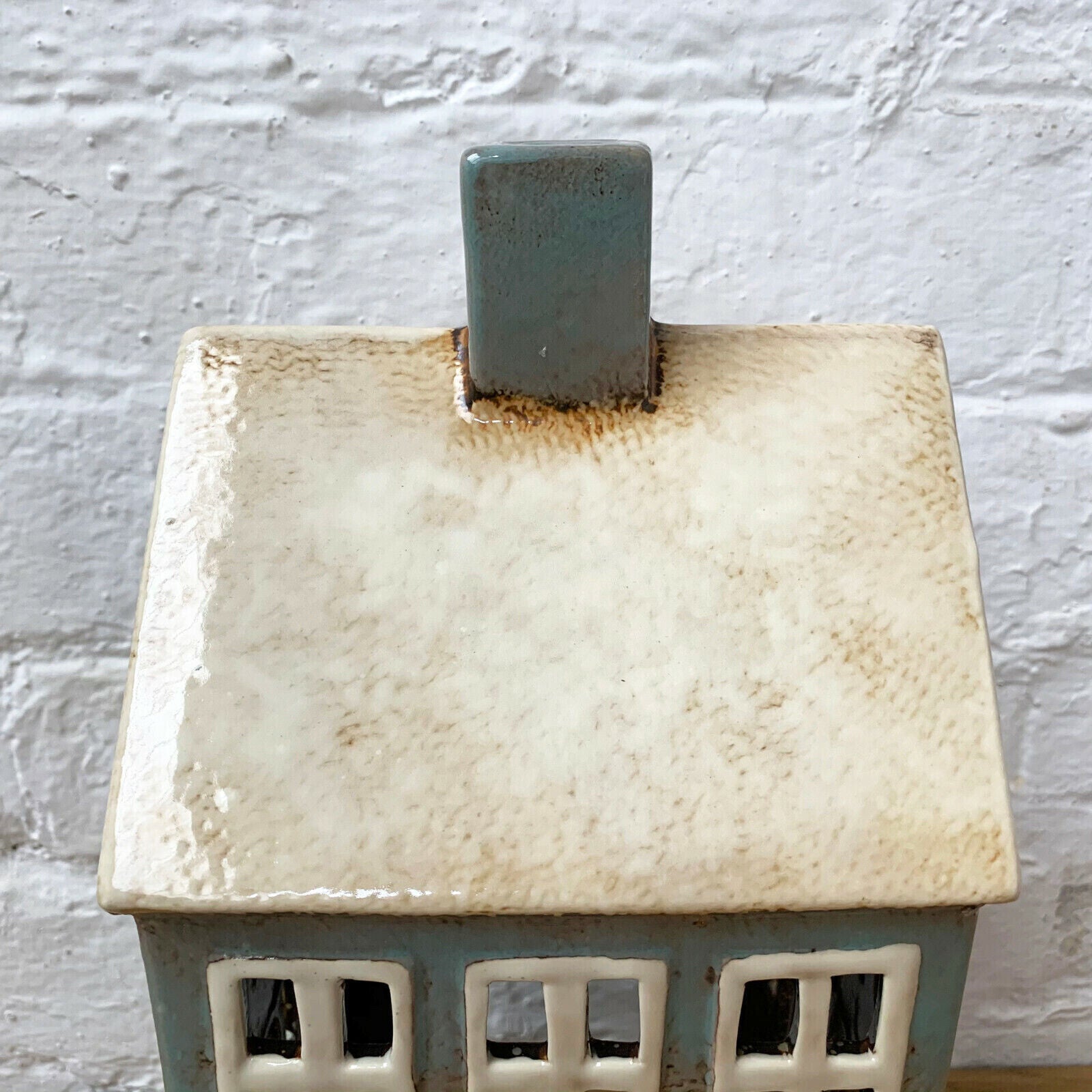 Large Grey House Tealight Holder