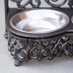 Cast Iron Raised Duo Dog Bowls