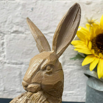 Driftwood Sitting Hare Figurine