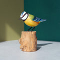 Blue Tit On Root Perch Ornament