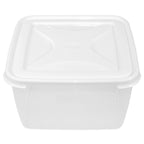 Set Of 2 White Lid 15 Litre Square Food Containers