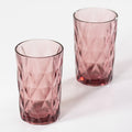 Set Of 2 Pink Gemstone Highball Tumblers