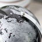 Schwarzer und silberner Globus