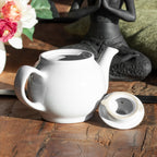 White 2 Cup Teapot