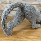 Silver Glitter Cheetah Sculpture