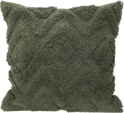 Green Textured Diamond Cushion