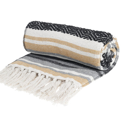 Mustard Striped Hammam Towel