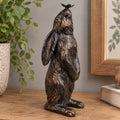 Bronze Moongazing Rabbit With Butterfly Ornament
