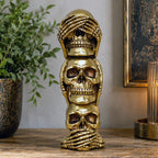 Gold Three Wise Skulls Totem Ornament