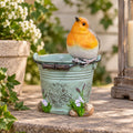 Singing Robin On Bucket Ornament