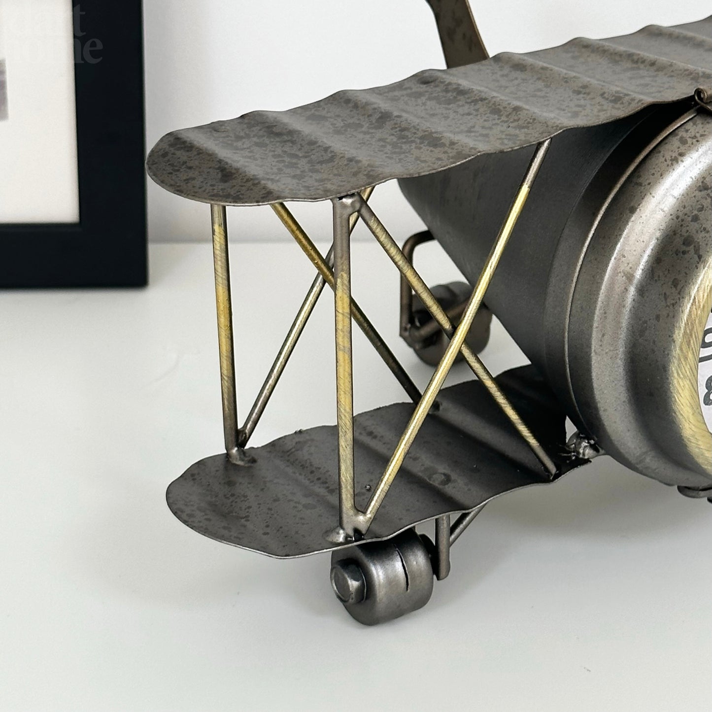 Silver Aeroplane Clock
