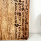 Etched Cheese & Wine Chopping Board A