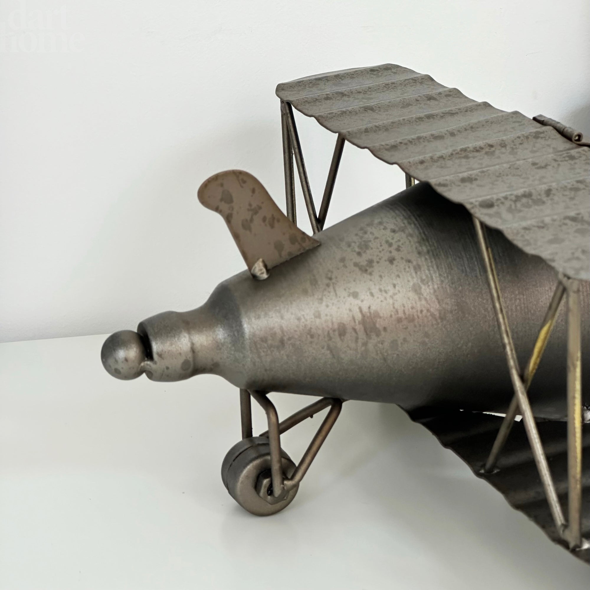 Silver Aeroplane Clock