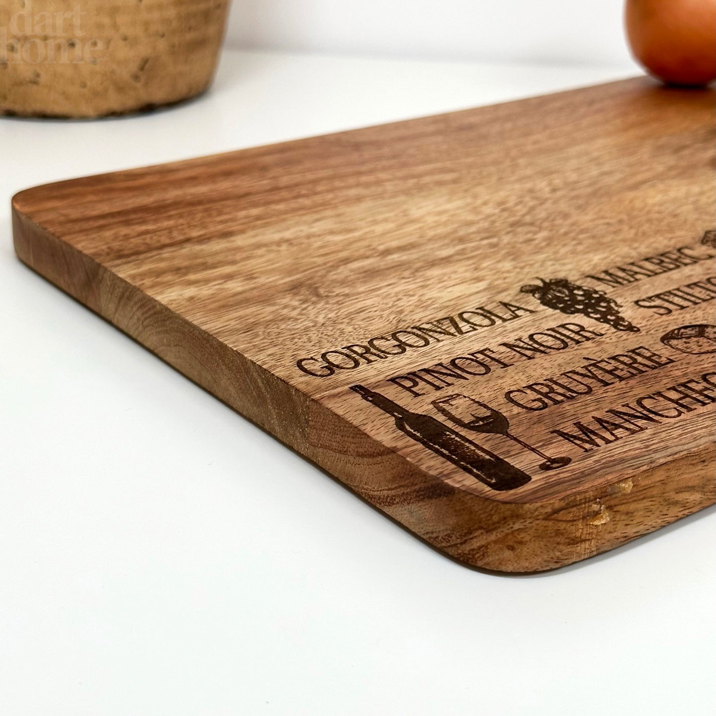 Etched Cheese & Wine Chopping Board A