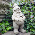 Stone Jolly Gnome Garden Sculpture