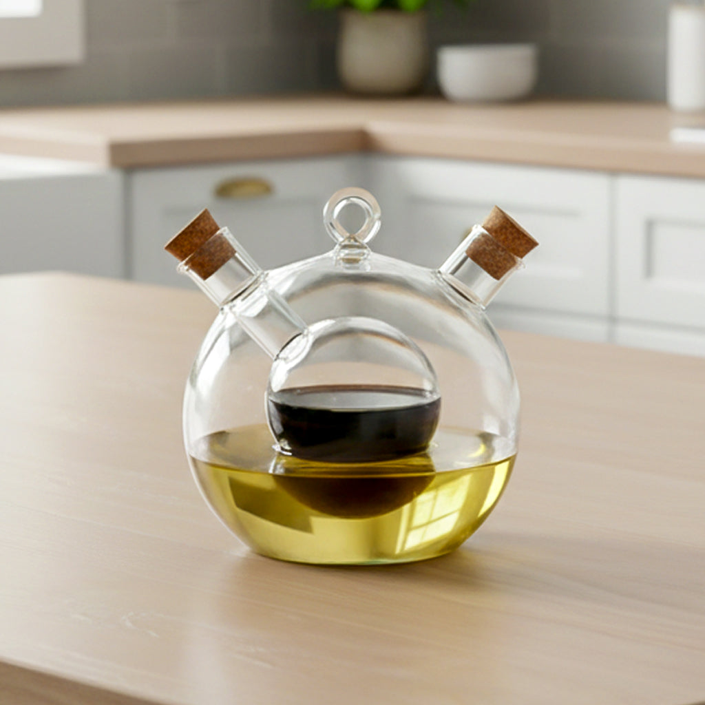 2 In 1 Glass Oil & Vinegar Dispenser