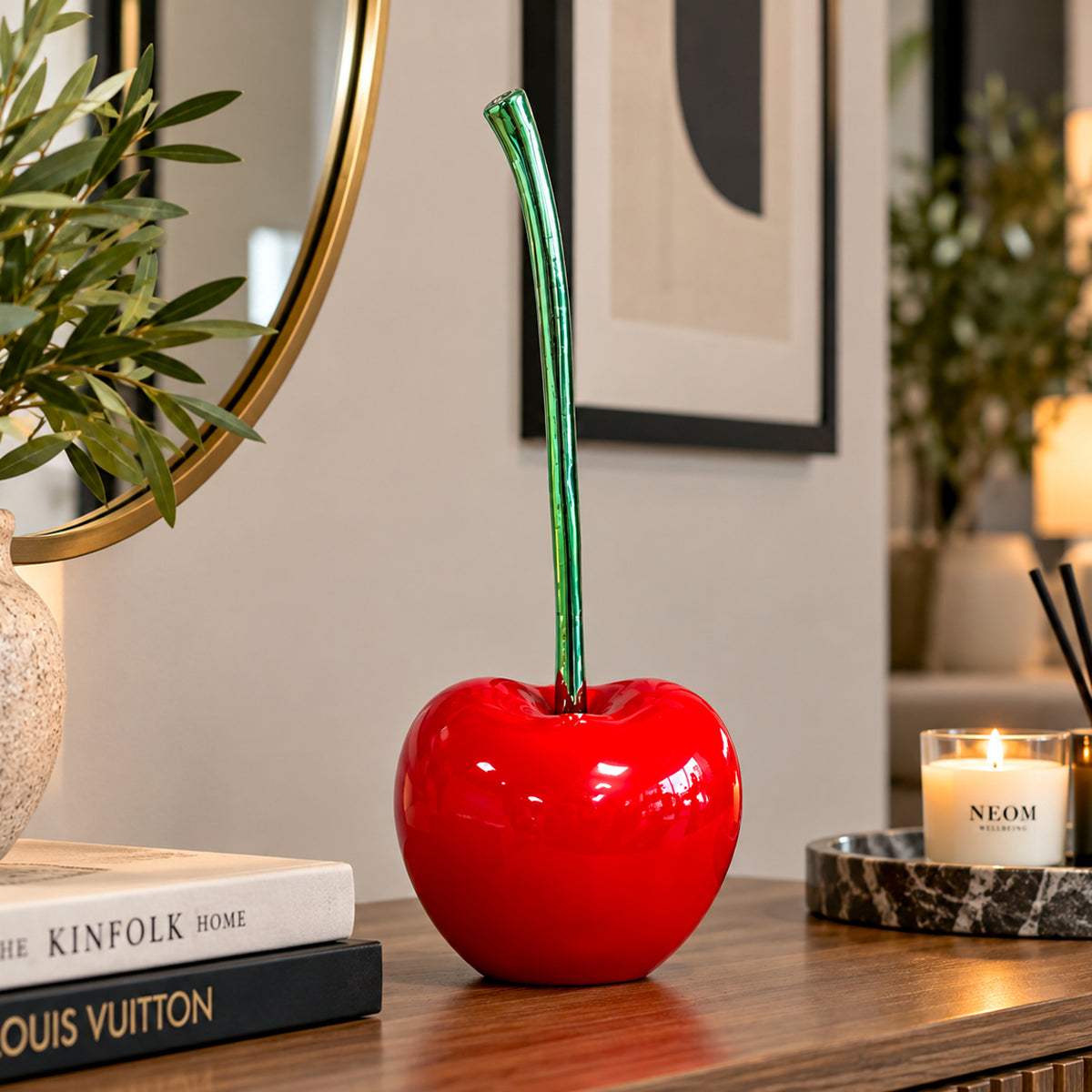 Single Red Cherry Ornament